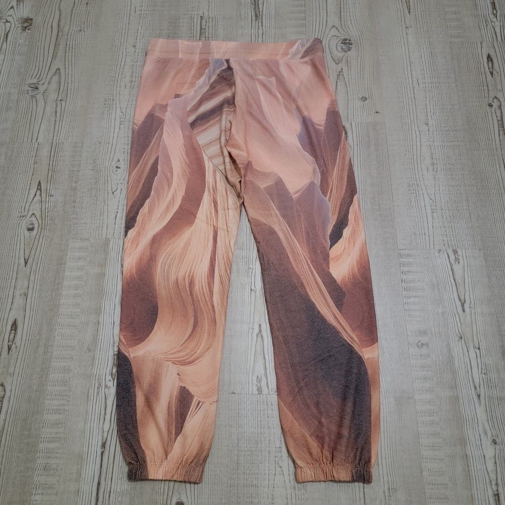 Sol Angeles Multicolor Abstract Soft Joggers XL Casual Relaxed Comfort Artistic - Picture 2 of 5